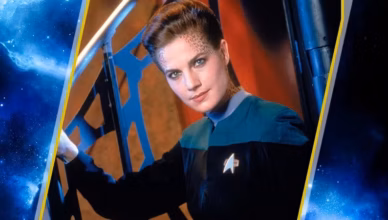Jadzia Dax in Star Trek Deep Space Nine as the Dax symbiont continues its life across generations