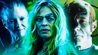 The Borg Across Generations featuring Locutus, Seven of Nine and the Borg Queen across Star Trek history