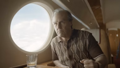 Digger image featuring Tom Cruise as Digger Rockwell sitting aboard a private jet.